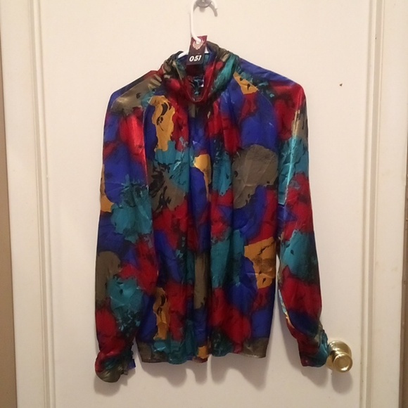 Worthington Splashes Of Multi-Colors Abstract Blouse - Size 12 - Picture 1 of 12